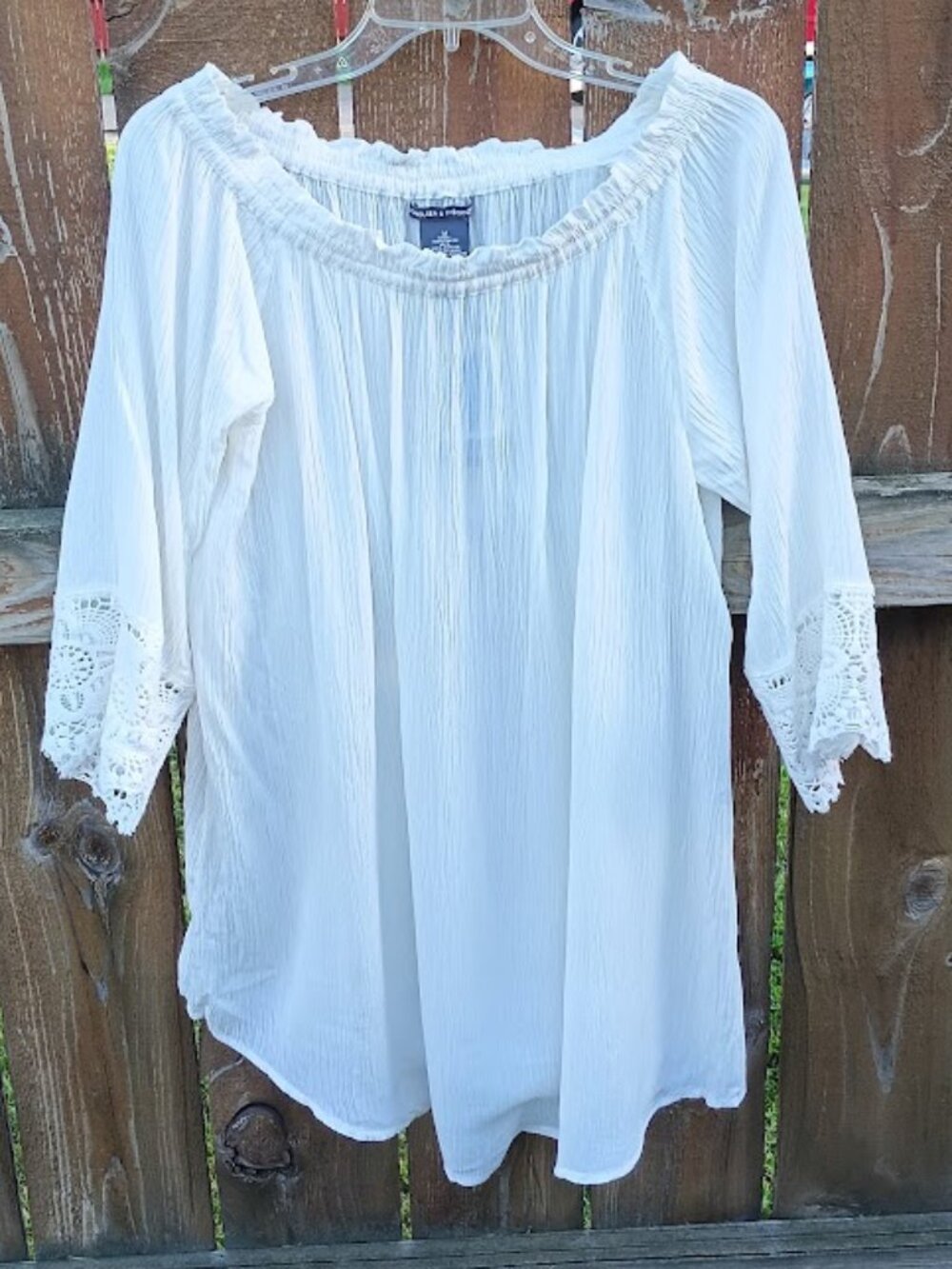 Chelsea & Theodore Summer Gauze Top Sz M NWT